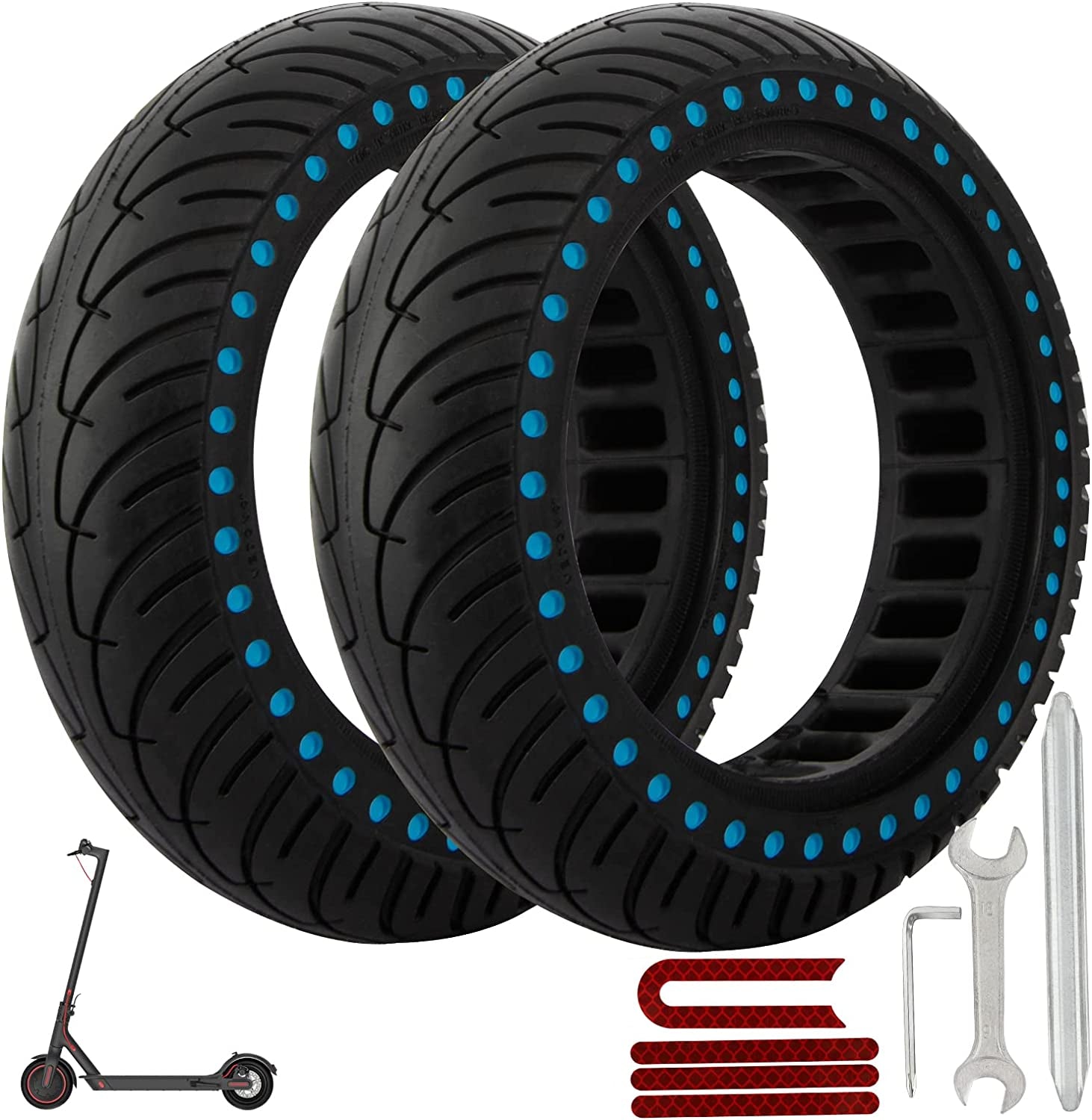 Scooter Solid Tires, 2-Pack Electric Scooter Replacement Wheels Honeyc –  maninam-motor