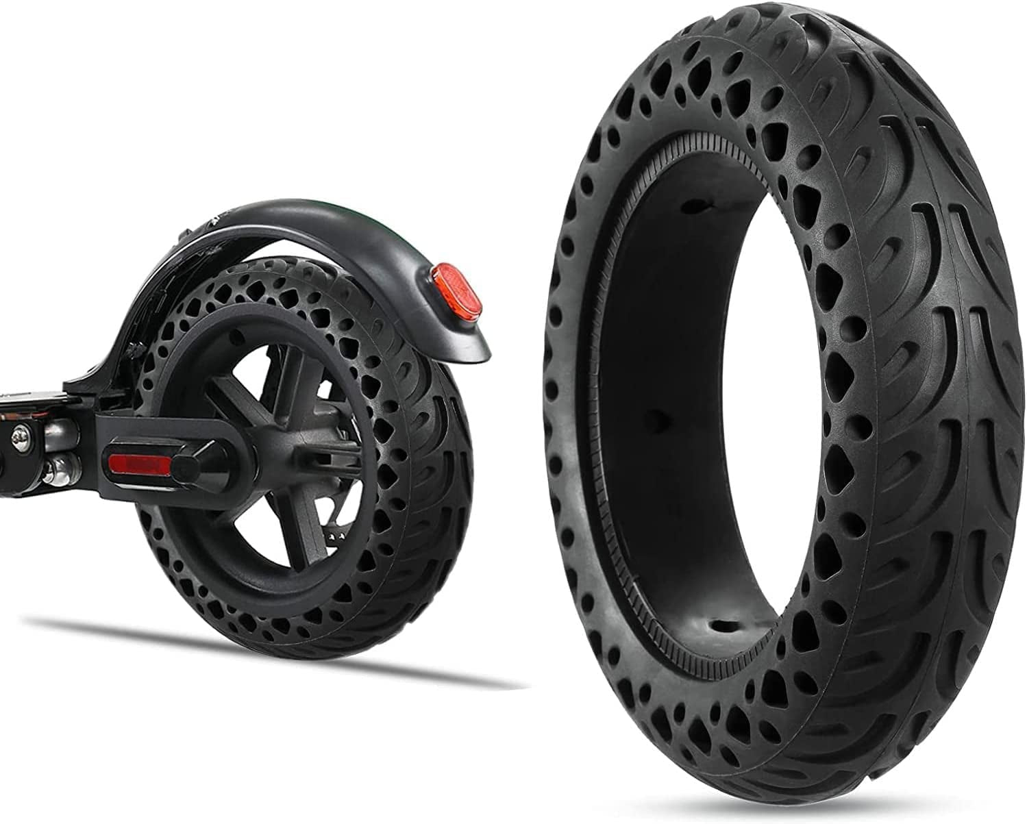 stio Rubber Solid Tire 10x2.125 inch for Gotrax G4,TurboAnt X7 Max / X7 Pro  KickScooter Front/Rear Tyre Shock Absorption Honeycomb Explosion-Proof Scooter  Tire Replacement Accessories 2PCS