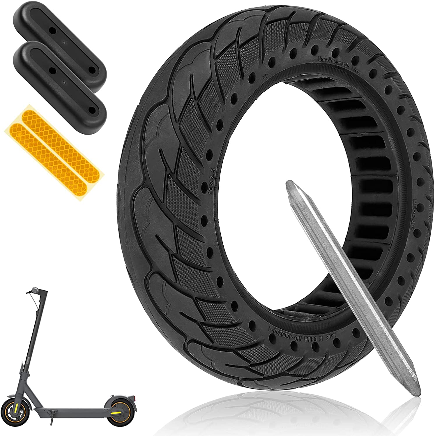 Scooter Solid Tire 1Pcs 10 Inch 10X2.5 Electric Scooter Wheels Replace –  maninam-motor