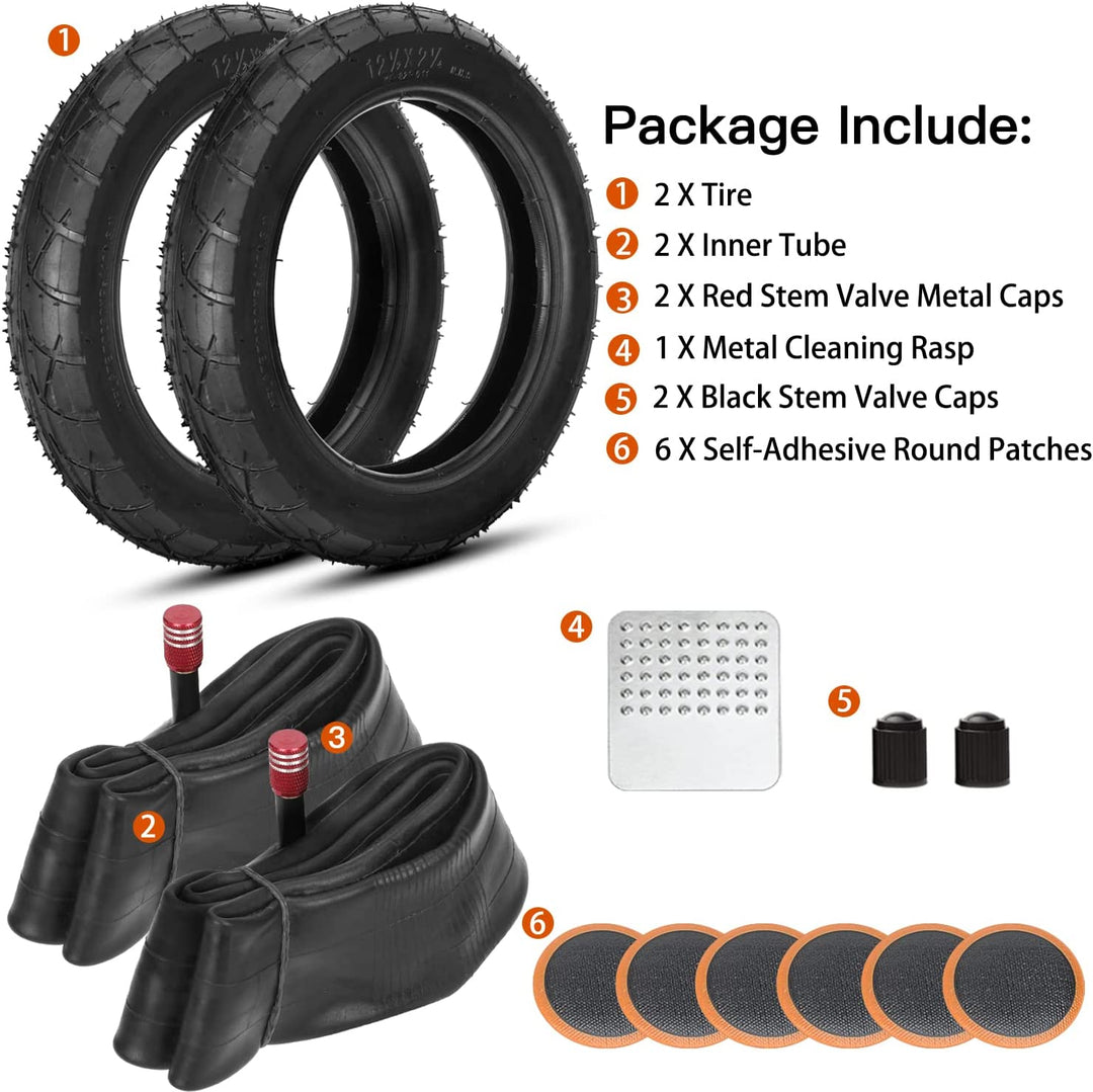 12 1/2 X 2 1/4 Dirt Bike Tire Razor Tire & Tube Set (12.5 - Foto 3