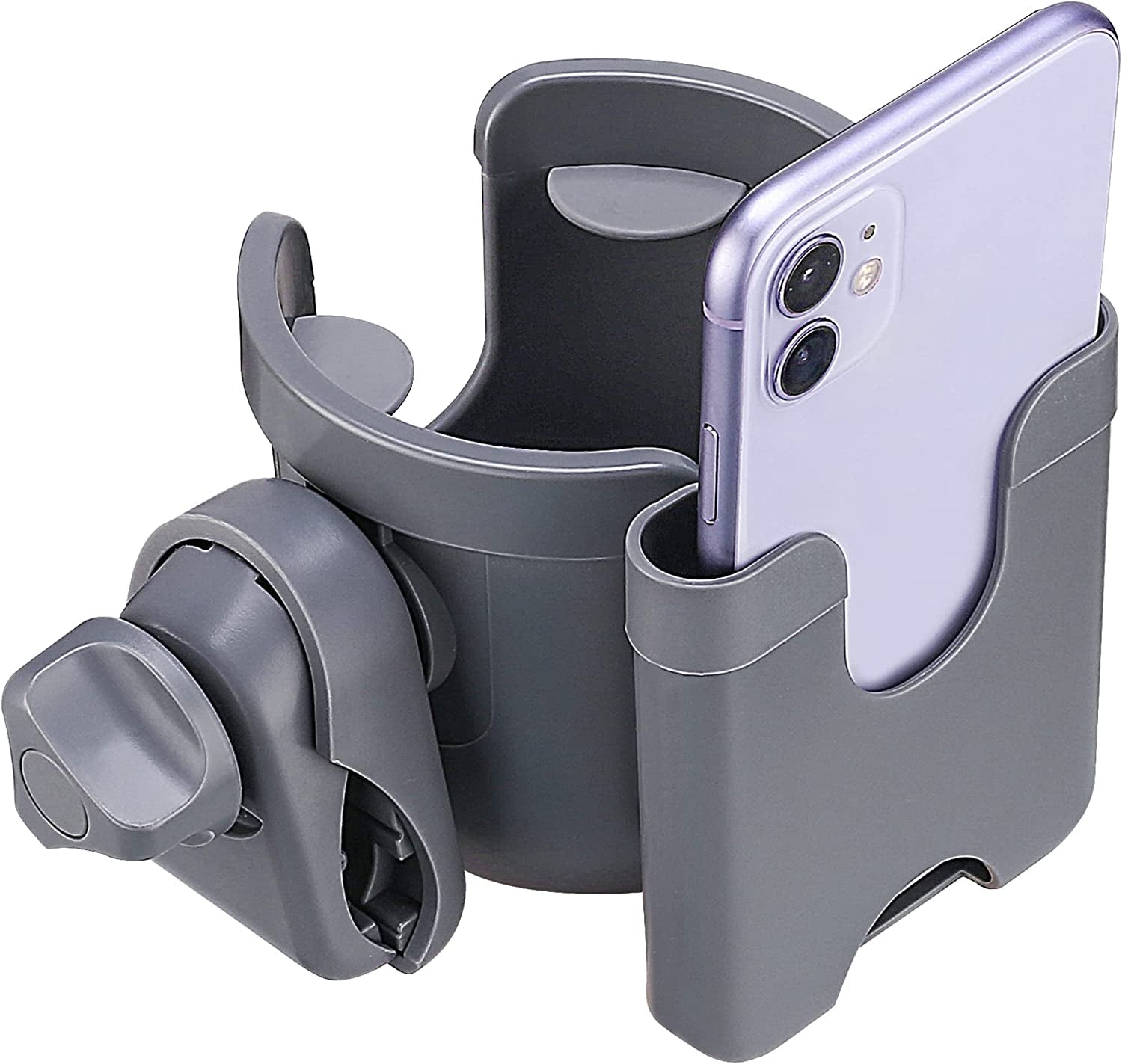 Accmor 2-in-1 Stroller Cup Holder with Phone Holder, Bike Cup